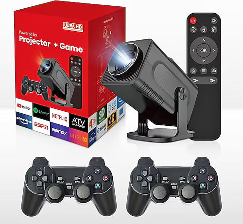 HY320 Game Edition Akıllı Projeksiyon Cihazı 4K Destekli Android Wi-Fi Bluetooth Oyun ve Sinema Projektörü