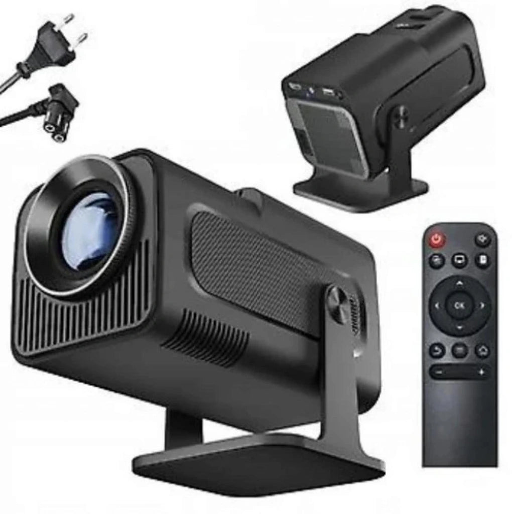 HY320 Akıllı Projeksiyon Cihazı 4K Destekli Android Wi-Fi Bluetooth Taşınabilir Mini Sinema Projektörü